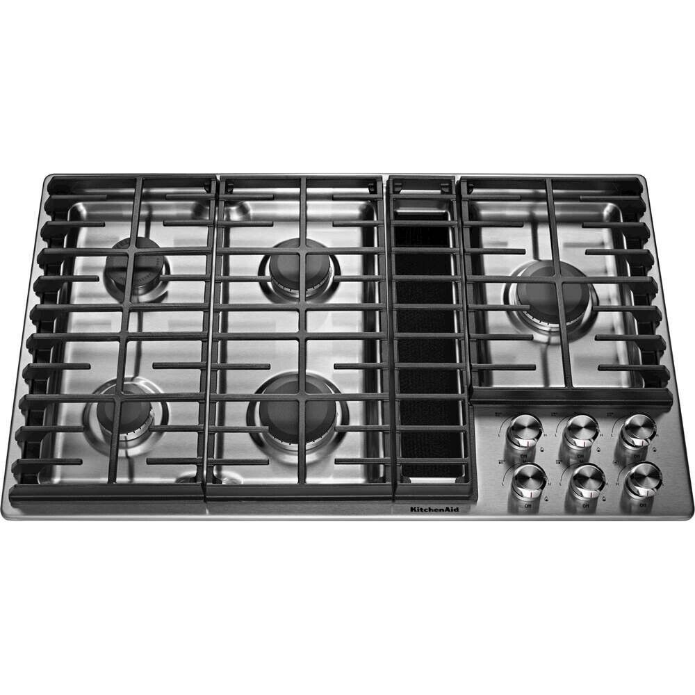 KitchenAid KCGD506GSS 36" Gas Downdraft Cooktop with 5 Burners