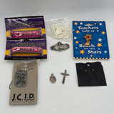 10pc Misc Christian Catholic Jewelry Bracelets Pendants Earings Necklace Rosary