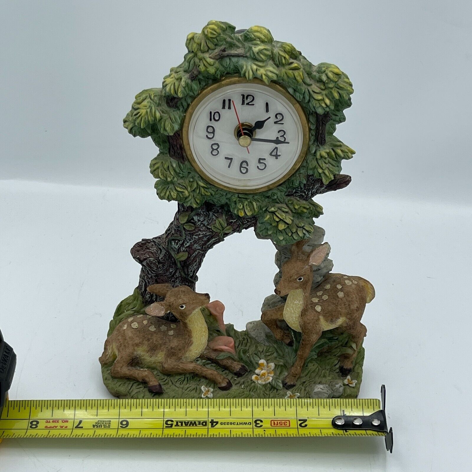 Vintage Montifiori Collection Nature-Inspired Design Battery Operated Desk Clock