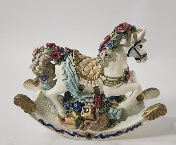 Vintage Beautiful Ceramic Rocking Horse