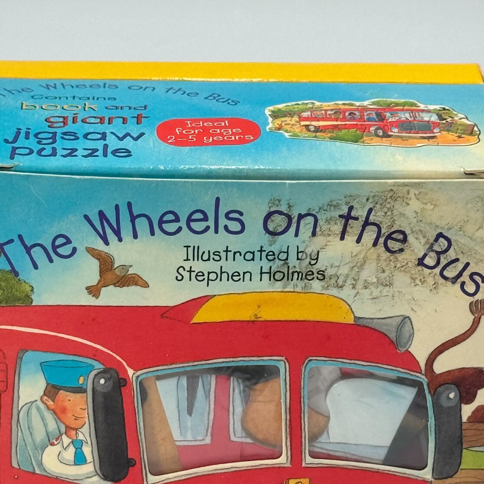 The Wheels On The Bus Illistrated 16 Page Book and Giant 25 Piece Jigsaw Puzzle