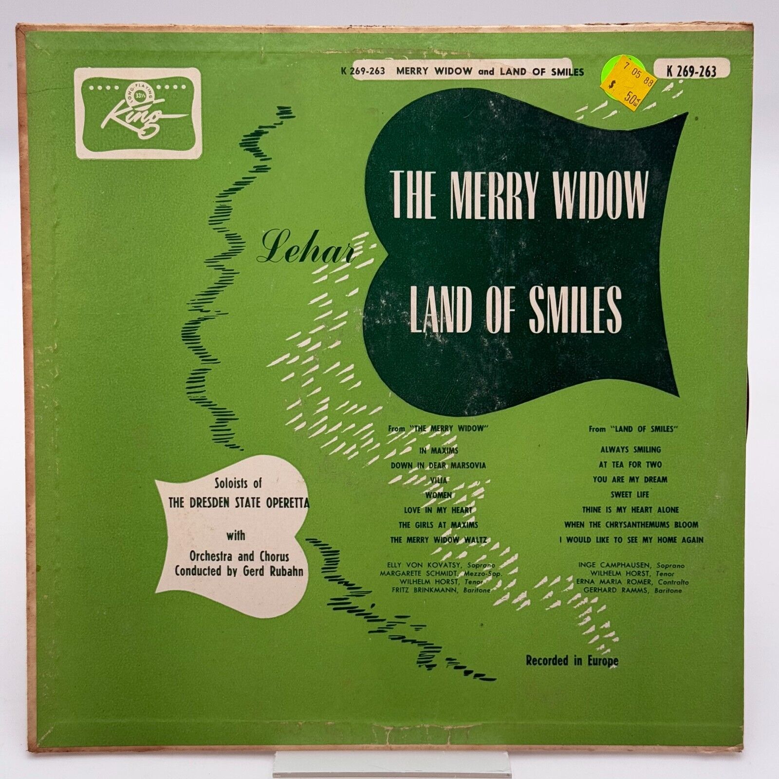 The Merry Widow Land Of Smiles Lehar Record LP Rare Green Cover Vinyl