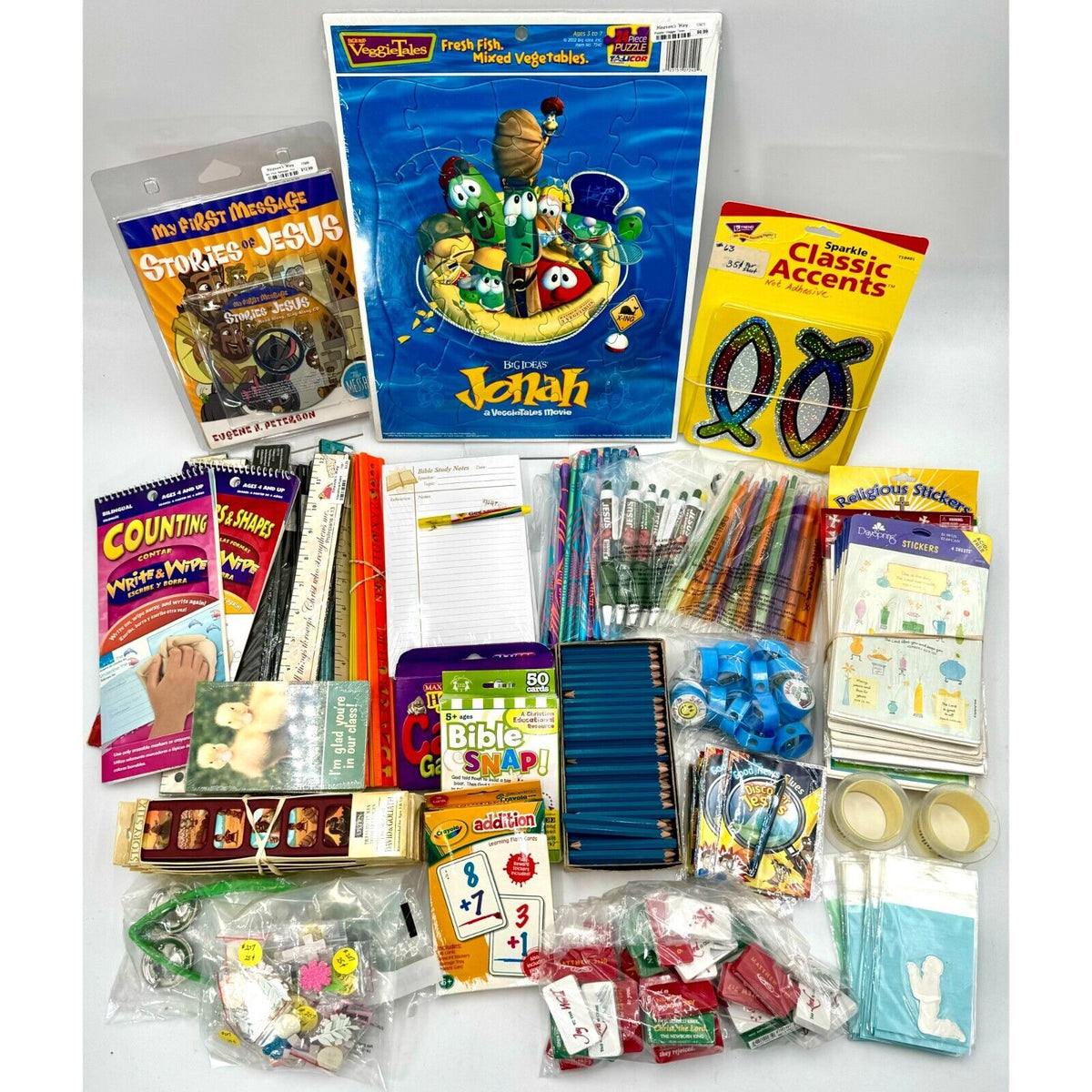 Huge lot of Christian Catholic Educational Learning Supplies Crafts School NEW