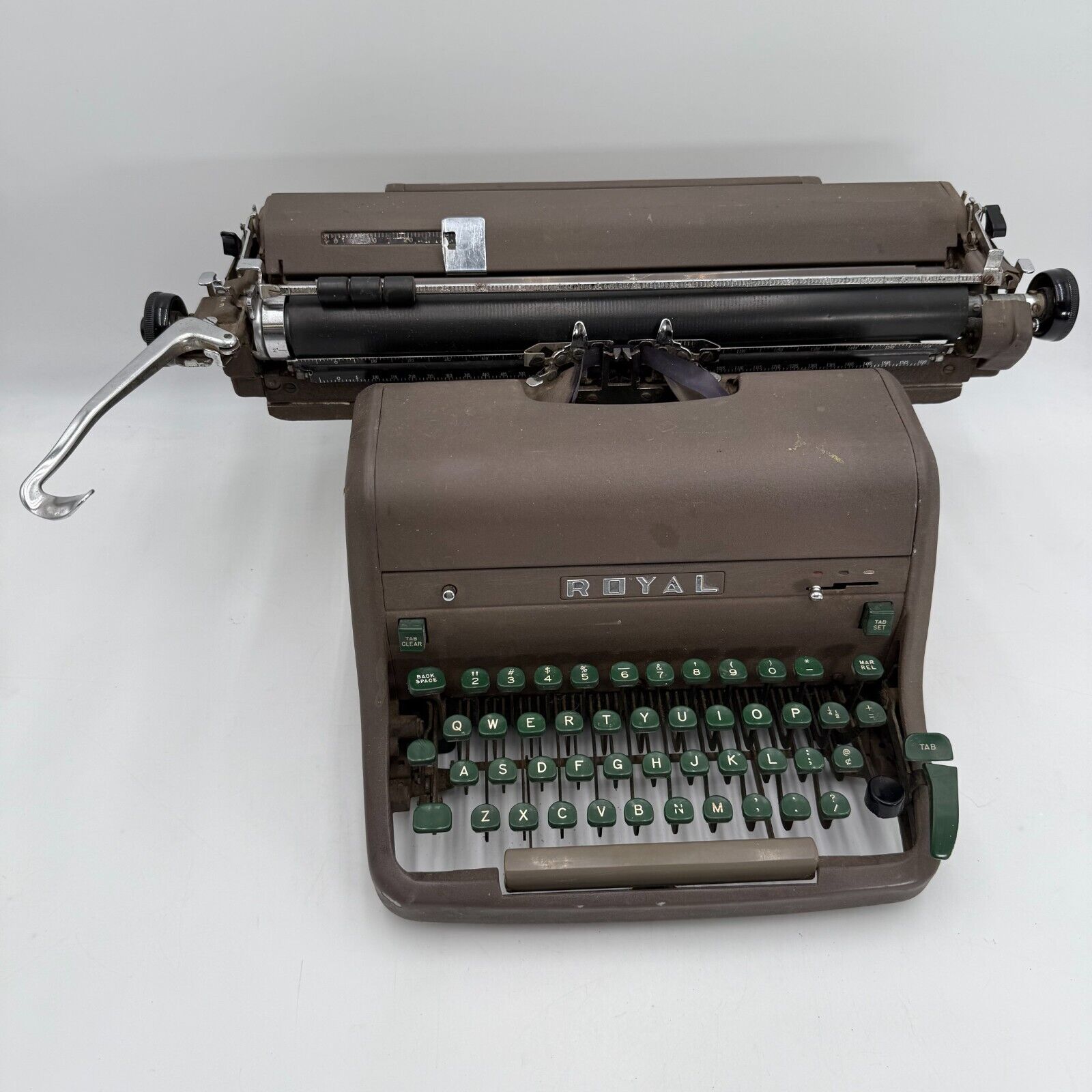 Royal Typewriter HH Series Magic Margins Touch Control Green Keys MCM 1950s