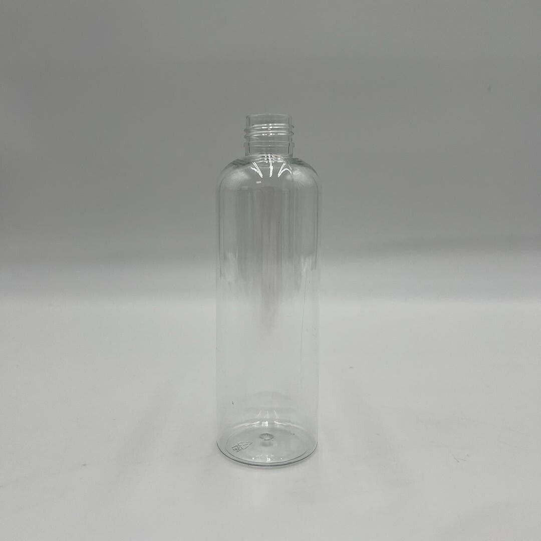 8.4 fl oz Clear PET Plastic Bottles with 24/410 Flip Cap Multi use - 30 Pack