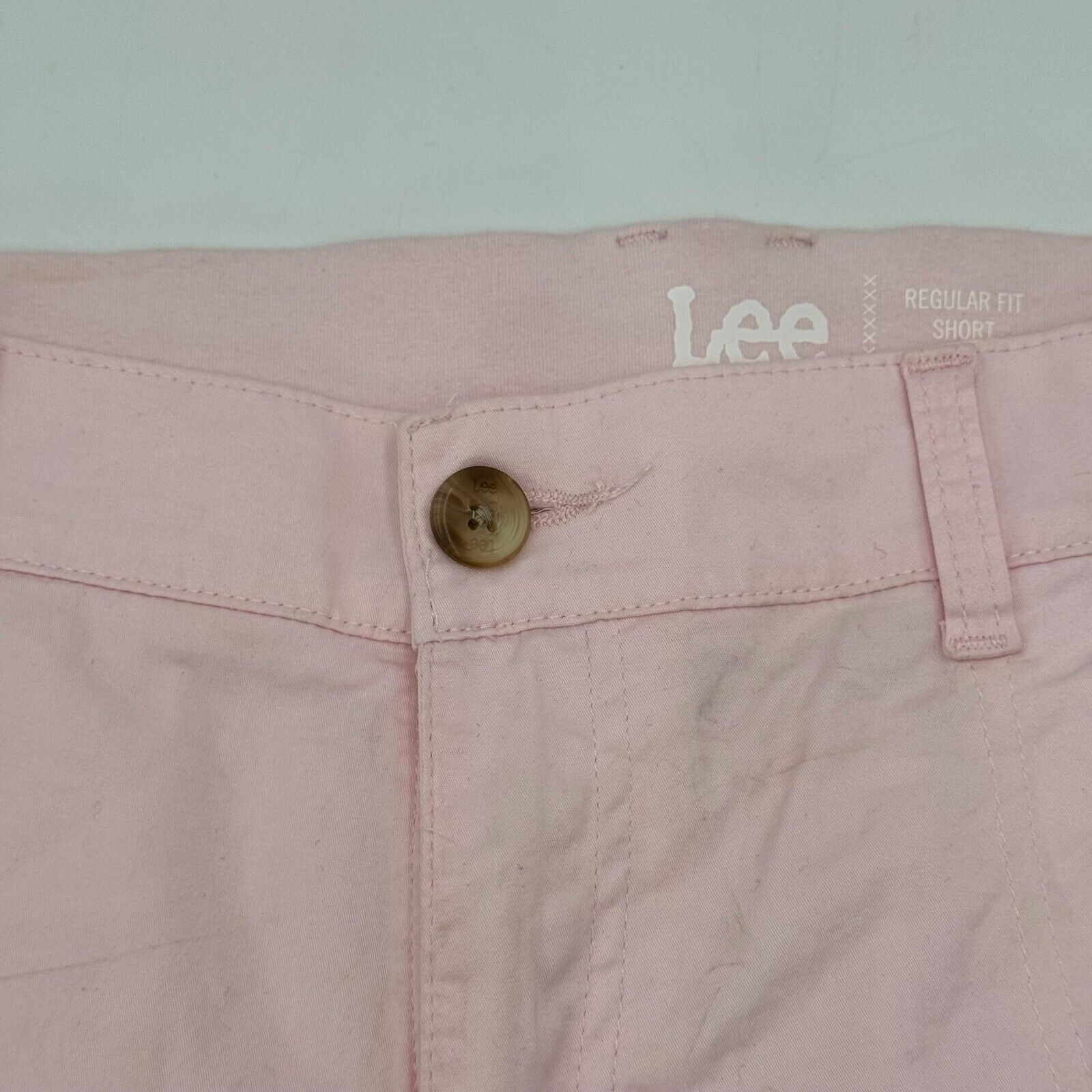 Lee Regular Fit Mid Rise Shorts Pink Ultra Comfort Style Junior Size 10 M NWT