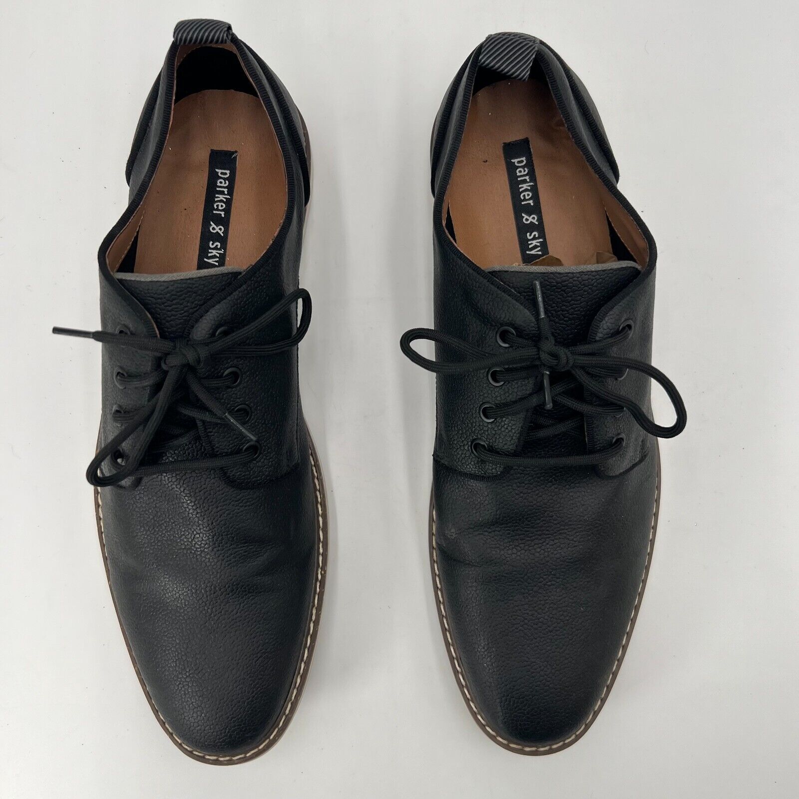Parker & Sky Men’s Dress Black @ Brown Shoes Lace Up Oxfords size 12 New