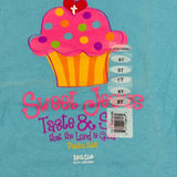 Kerusso Blue Cupcake Psalm 34,8 Jesus Christian Kids Toddler T-Shirt Size 5T NWT