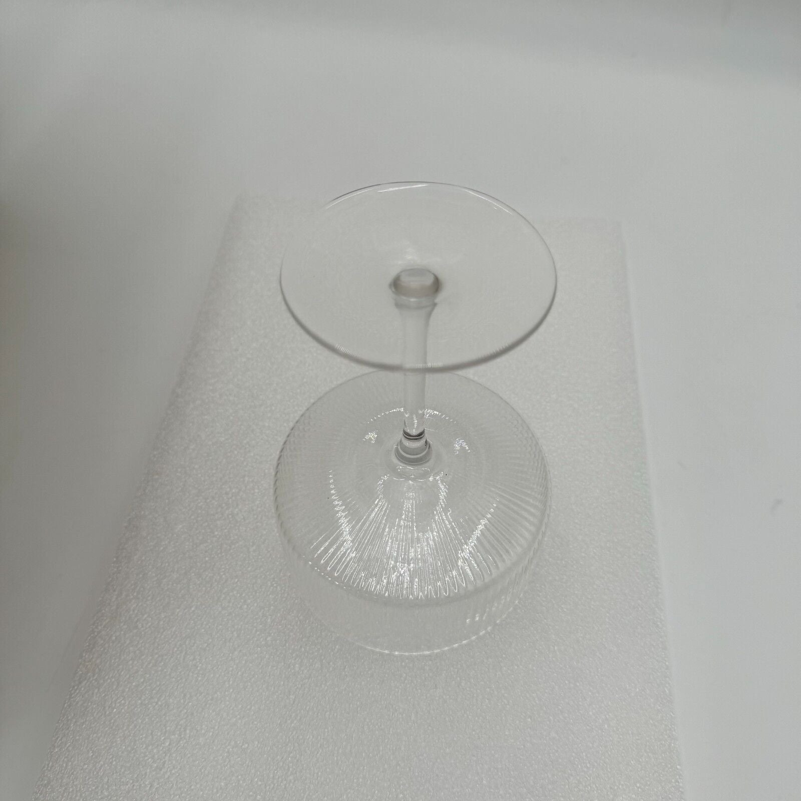 Cocktail Glasses Set of 4 Handmade Glass Ripples Design Chamagne Dining New