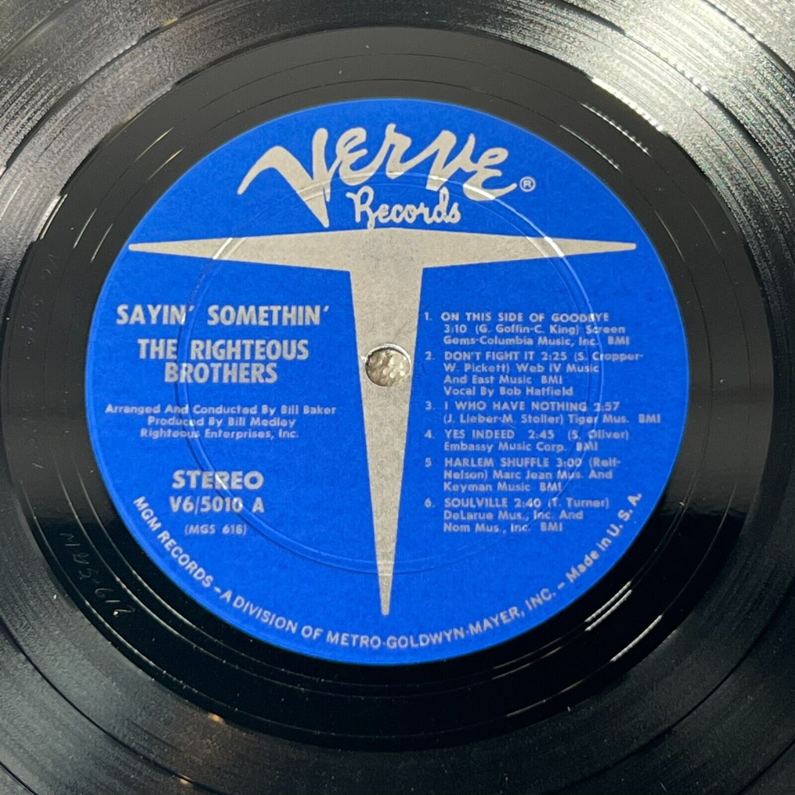 THE RIGHTEOUS BROTHERS Sayin' Somethin’ 1967 LP Vinyl Verve V6-5010