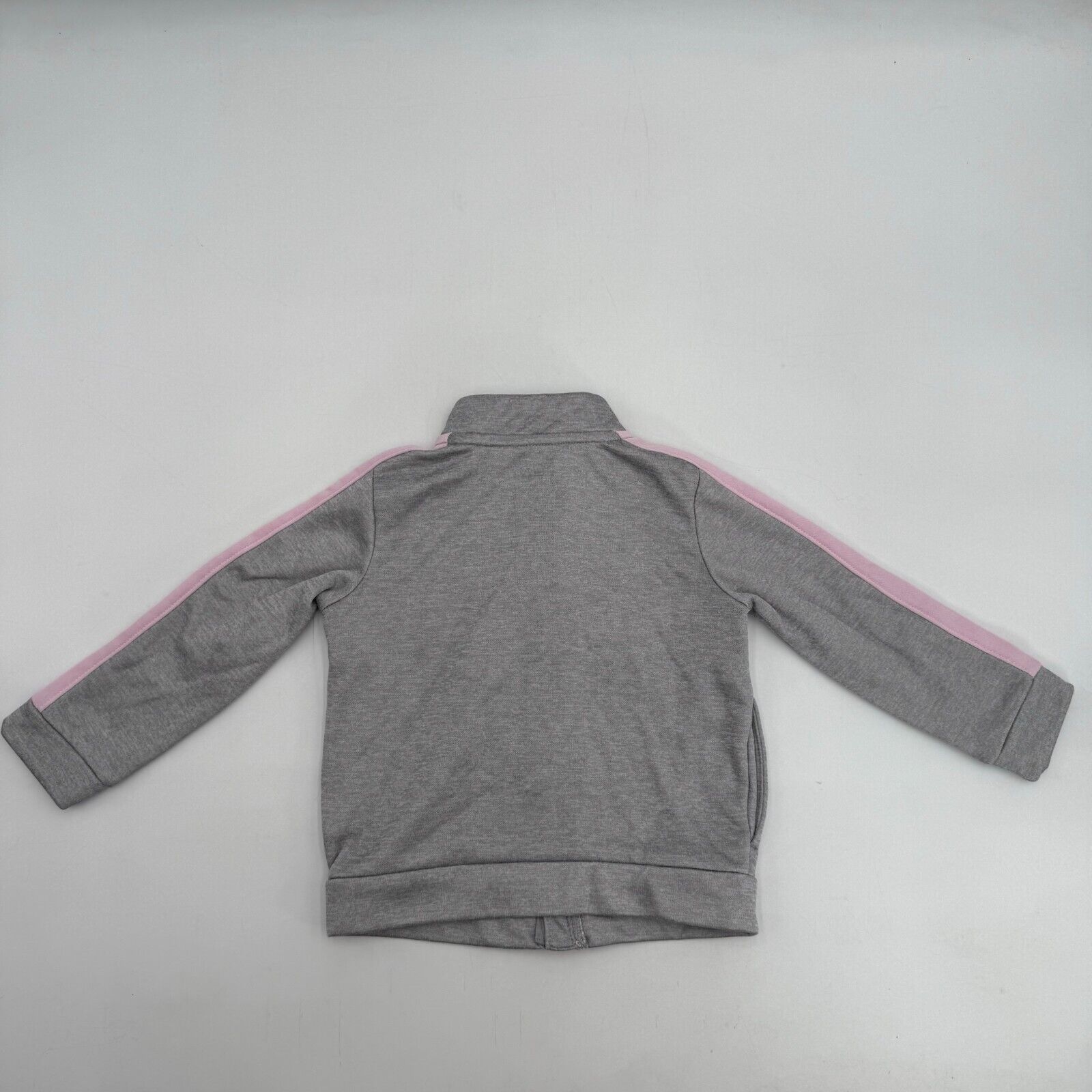 Reebok Girl’s 18mo Infant Full Zip Jacket Grey Pink Long Sleeve Child 18 Months