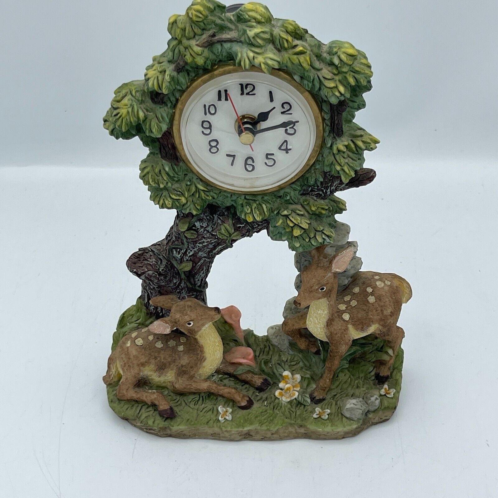 Vintage Montifiori Collection Nature-Inspired Design Battery Operated Desk Clock