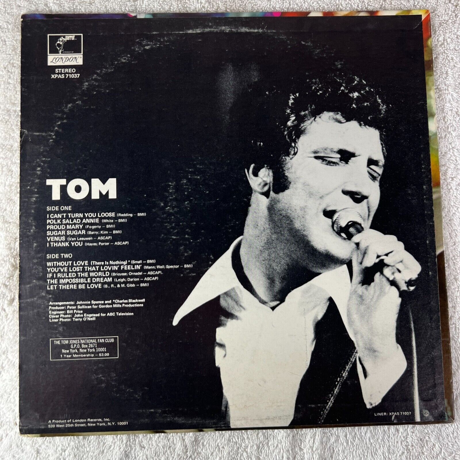 Tom Jones-Parrot/London Records-XPAS 71037-Stereo-1970