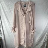 Express Design Studio Women’s Double Breasted Trench Coat Light Pink Size L