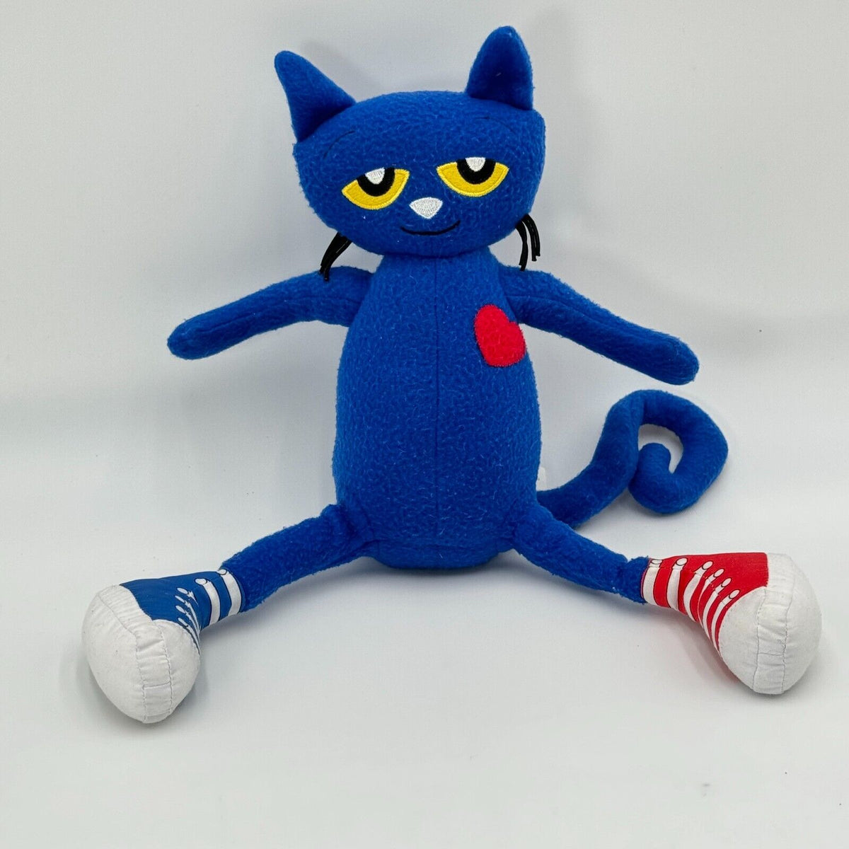 Pete the Cat 13" Plush Red Heart Shoe Curly Tail Blue Cat James Dean Merrymakers