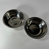 Pet Dog Cat Food Water Bowl Elevated Double Dish Holder Wood Top Metal Stainless