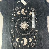 Spencers Forensics & Flowers Sun Moon Stars Inspiration Grey White Size S Adult