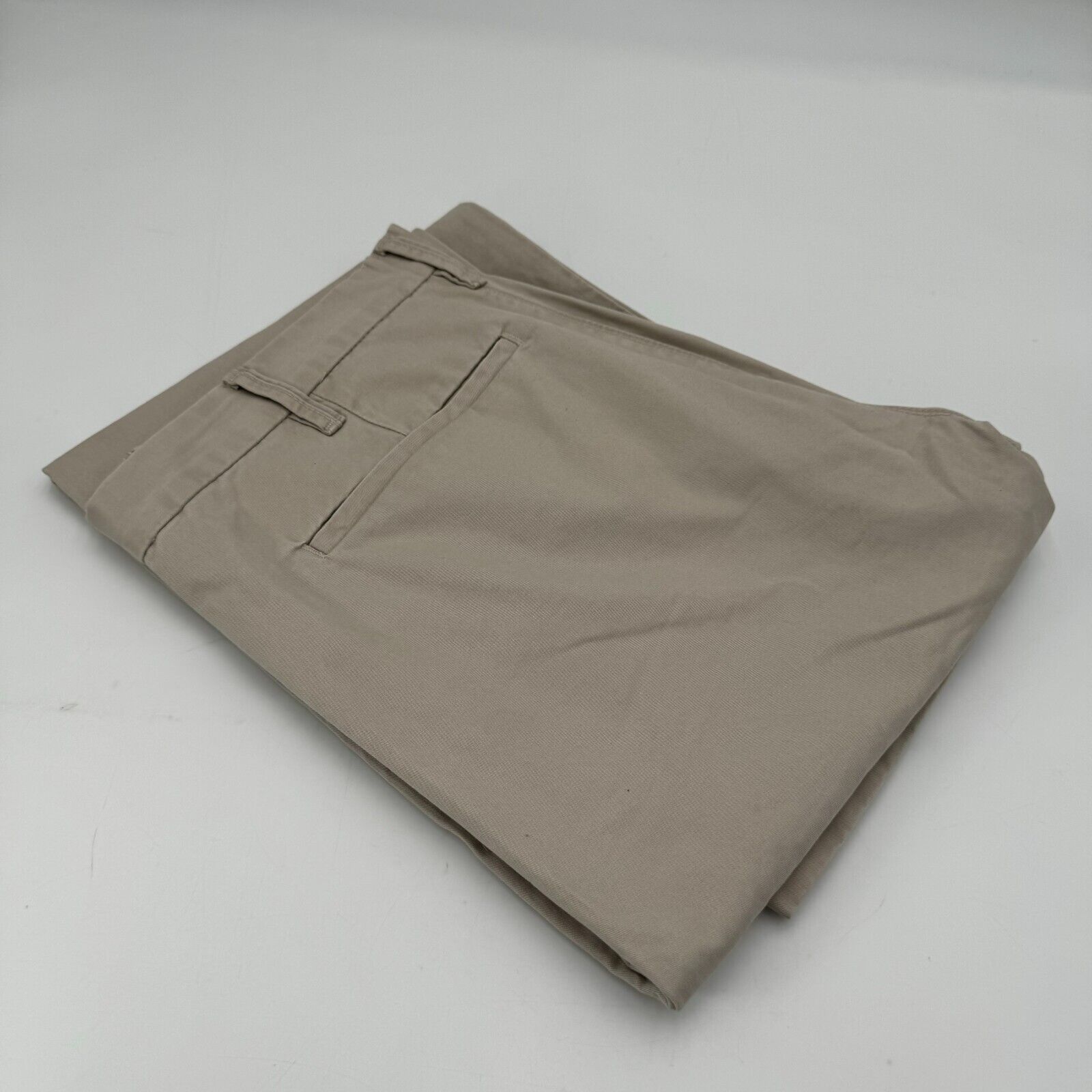 Calvin Klein Mens Herringbone Straight Flat Front Chino Pants Tan Size 36x32