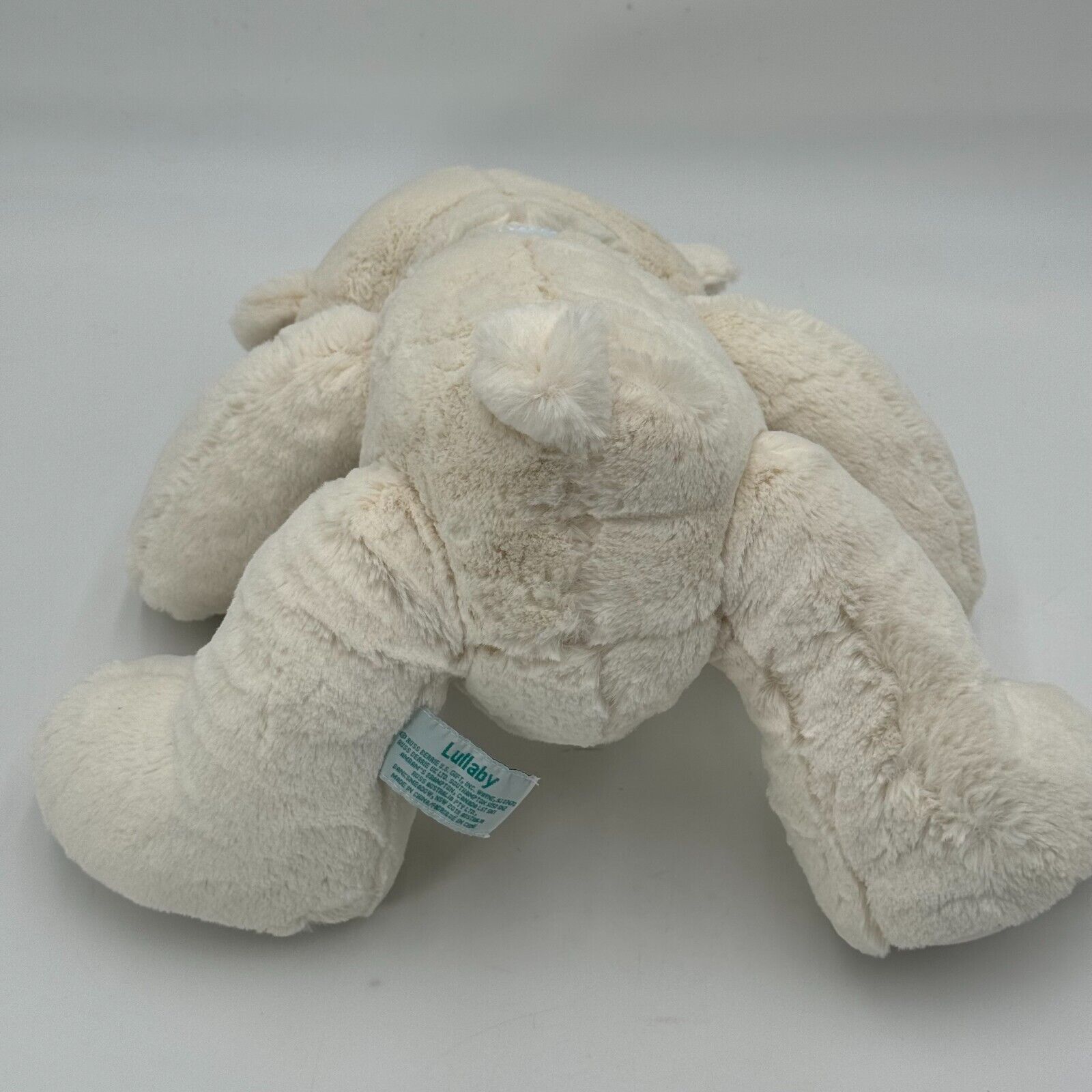 Russ Baby Lullaby Collection 11in Soft Plush Teddy Bear White Blue Bow NWT