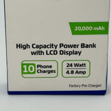 ZGEAR 20,000 mAh High Capacity Power Bank With LCD Display