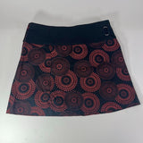 Mini Skirt Snap Button Side Slit Zippered Attached Pouch Pocket Design - Size S