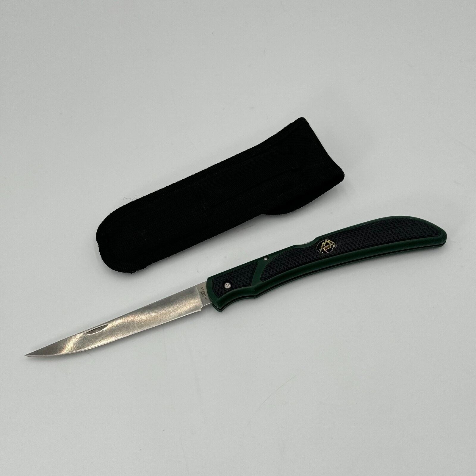 NEW Outdoor Edge Fish & Bone Folding Fillet Knife with Nylon Sheath FB-1
