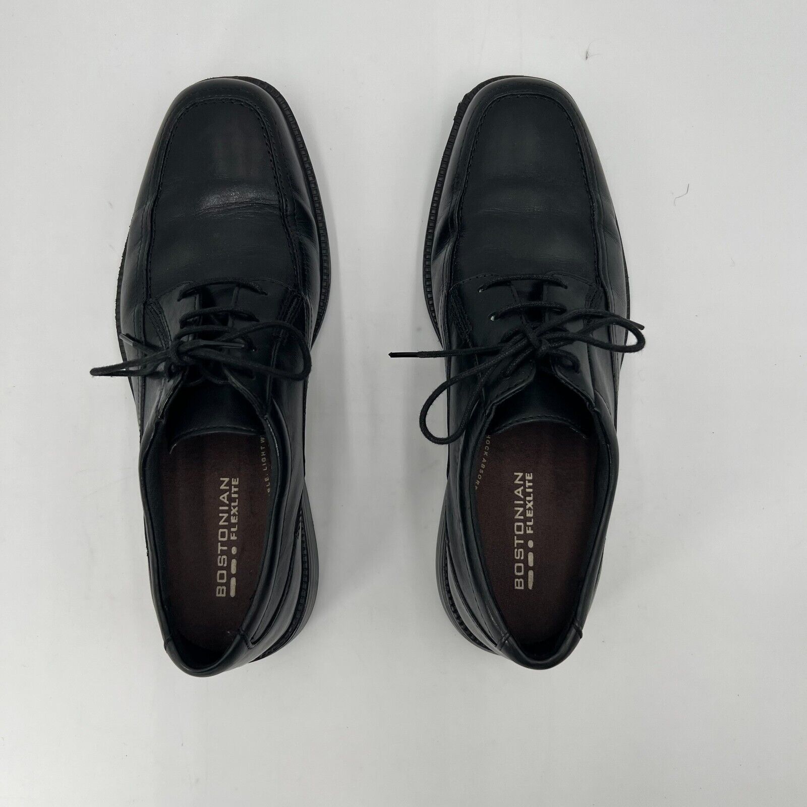 Bostonian Flexlite 8M young mens/teen black leather Wenham cap oxford dress shoe