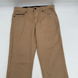 Fried Denim Mens Slim Cotton Stretch Pants 4-Pocket Comfortable Beige Size 34x30