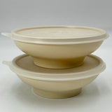 Tupperware Bowl 890 Harvest Gold Cereal Soup Storage 6” Bowl With Lids Vintage