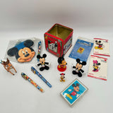 Disney Mickey Mouse Vintage Toys Christmas Tin Minnie Patches Bambi Pin Note Pen