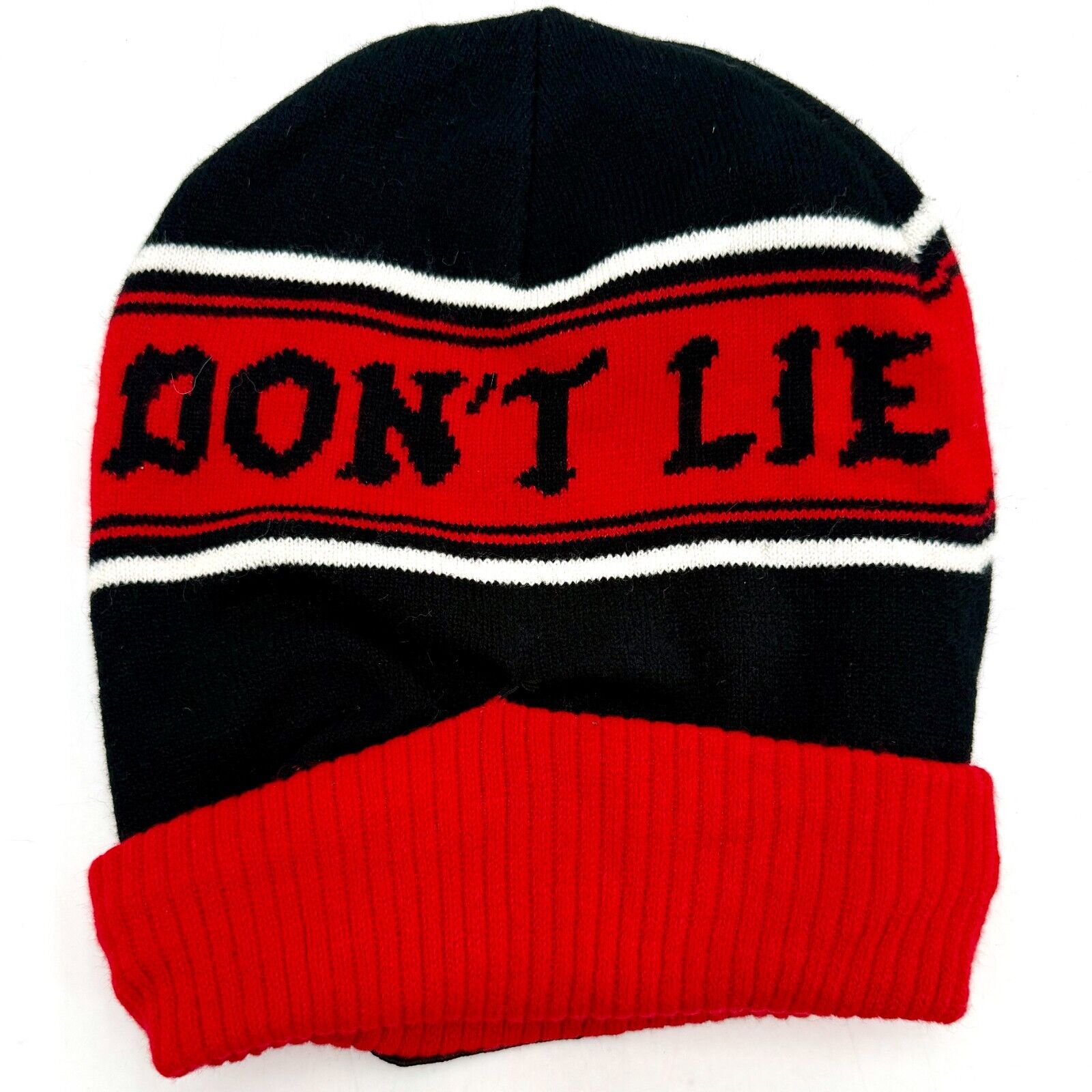 Stranger Things Beanie Hat Winter Cap Black Red Stripe Friends Don’t Lie Netflix