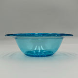 Tiara by RS - BLUE Glass NURSERY RHYME BOWL - Mother Goose 3 Blind Mice Vintage