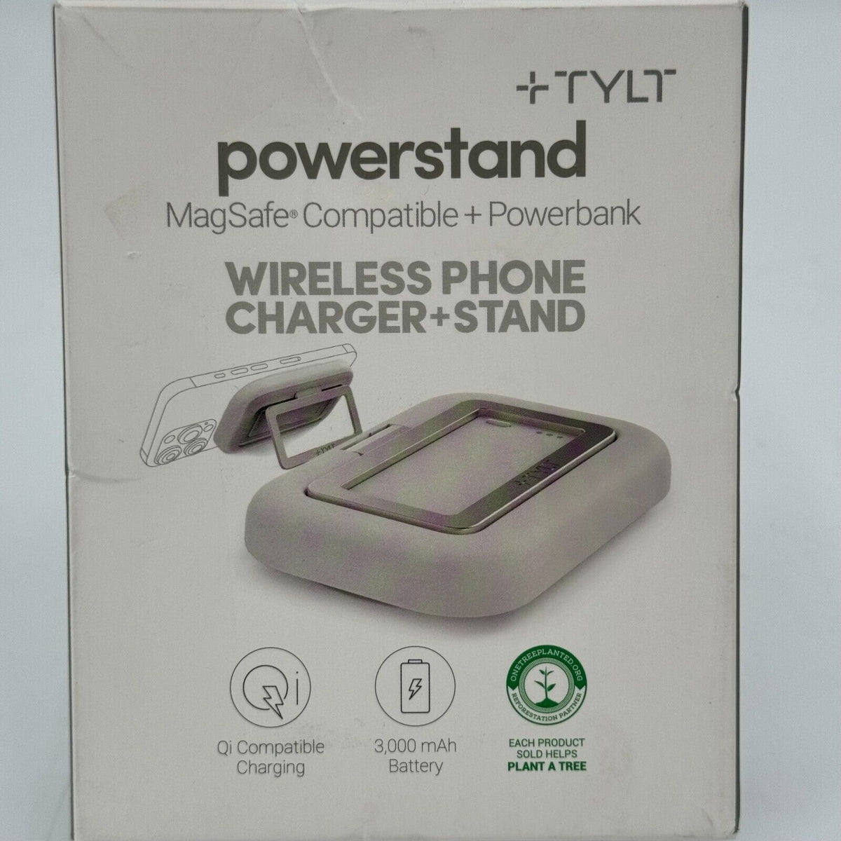 Tylt PowerStand Magsafe Wireless Charger Stand w/ 3000mAh Battery for iPhones