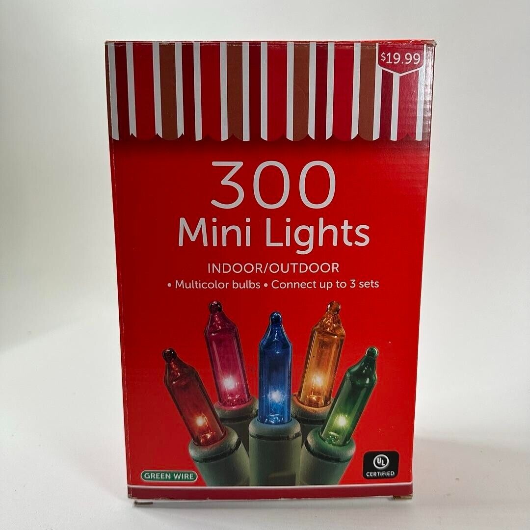 Multicolored Indoor/Outdoor Christmas Lights 300 mini lights + 100 mini lights