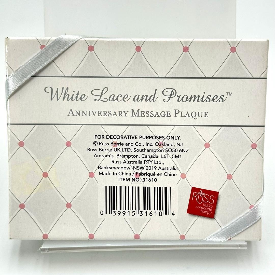 Happy Anniversary Plaque White Ceramic Heart Choose 20th, 25th, 30th - New