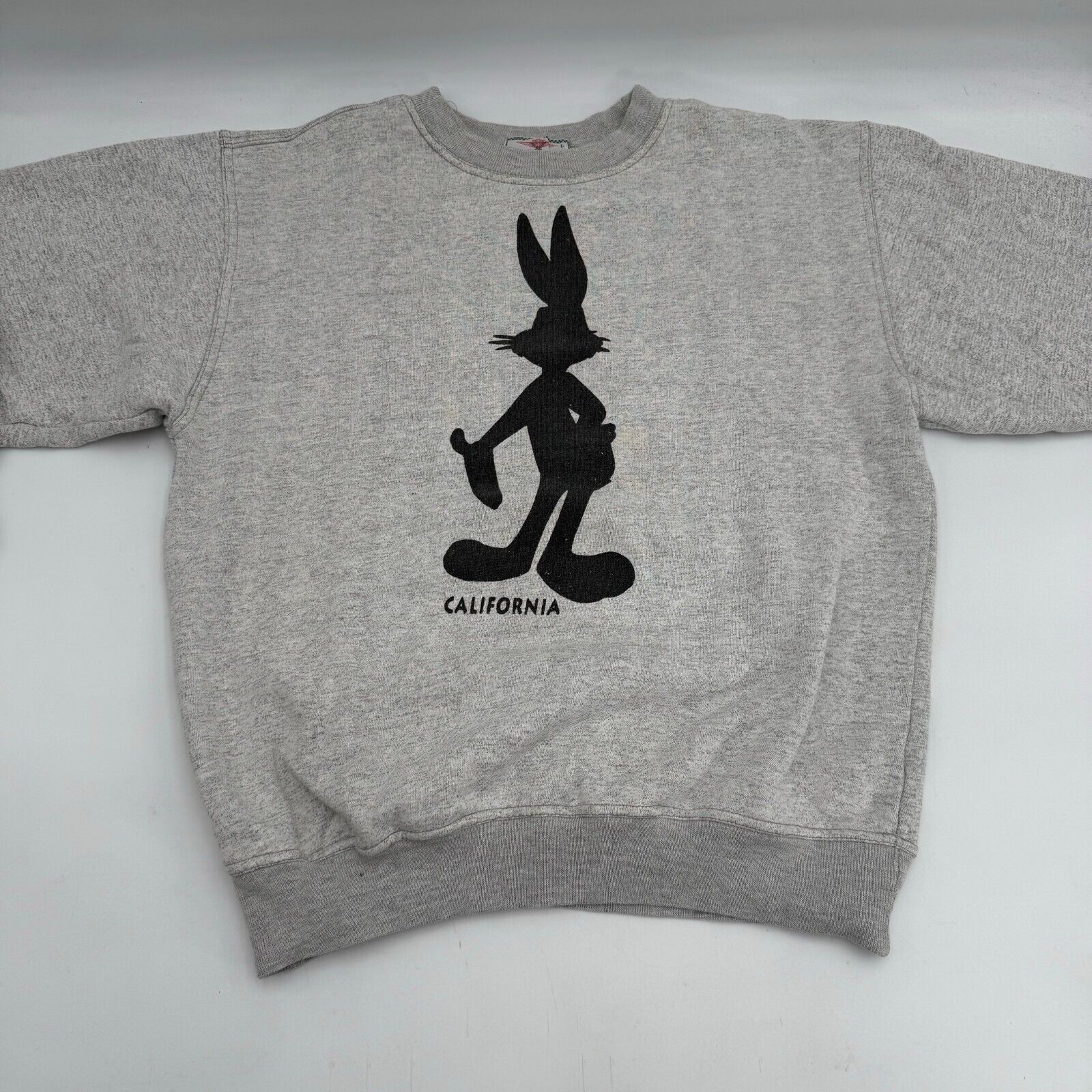 Bugs Bunny Silhouette Grey Sweater California Looney Tunes Junior Size Large