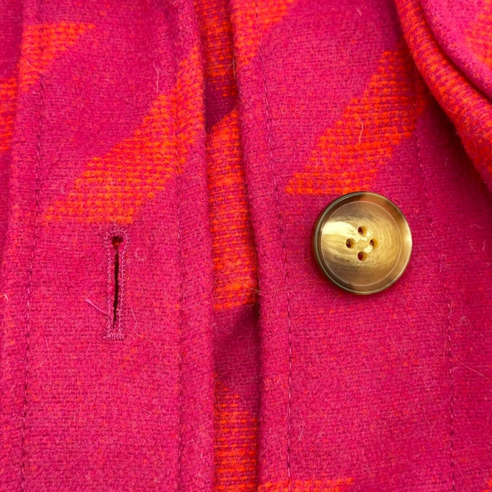 Scoop Womens Oversized Fleece Straight Hem Button Up Sherpa Shacket Pink Size M