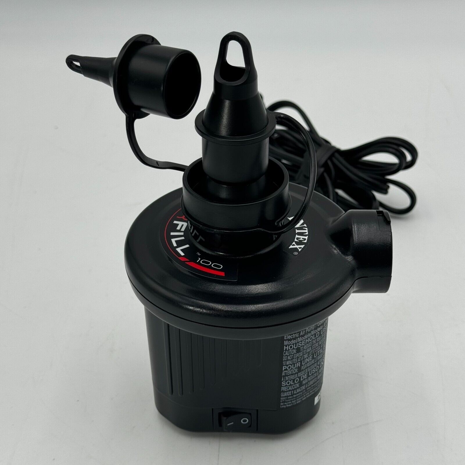 NEW Intex Quick-Fill Electric Pump #66619 110-120V AC Indoor 3 Assorted Nozzles