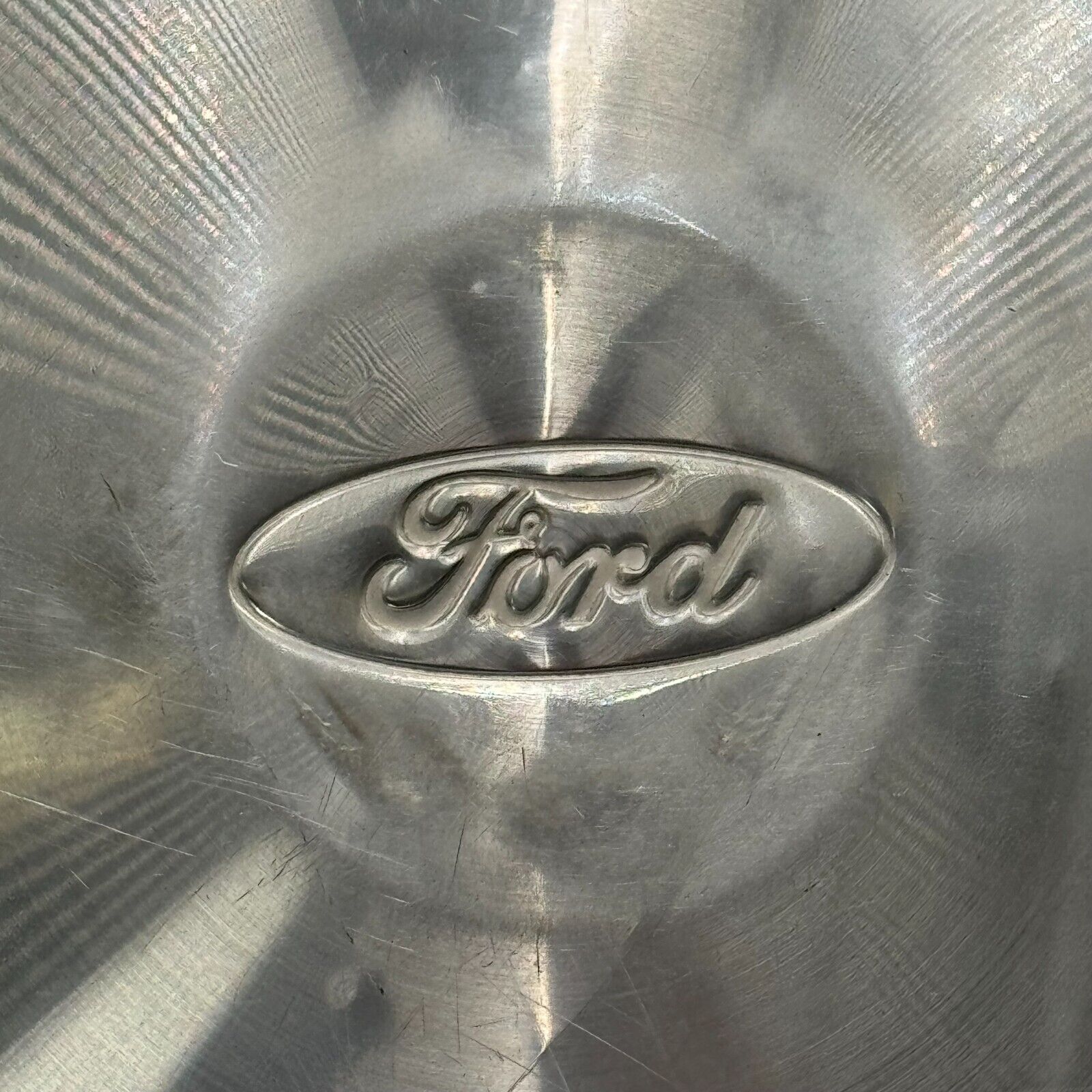 Vintage Ford Chome Hub Cap 15in Bolt Cover Dog Dish Style Pickup Truck Van