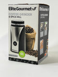 Elite Gourmet Twist & Lock Coffee Grinder & Spice Mill ETS-9053 NEW IN BOX