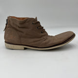 Guess Oxford Brown Leather Suede Lace Up Back Zip High Ankle Dress Shoe Mens Siz