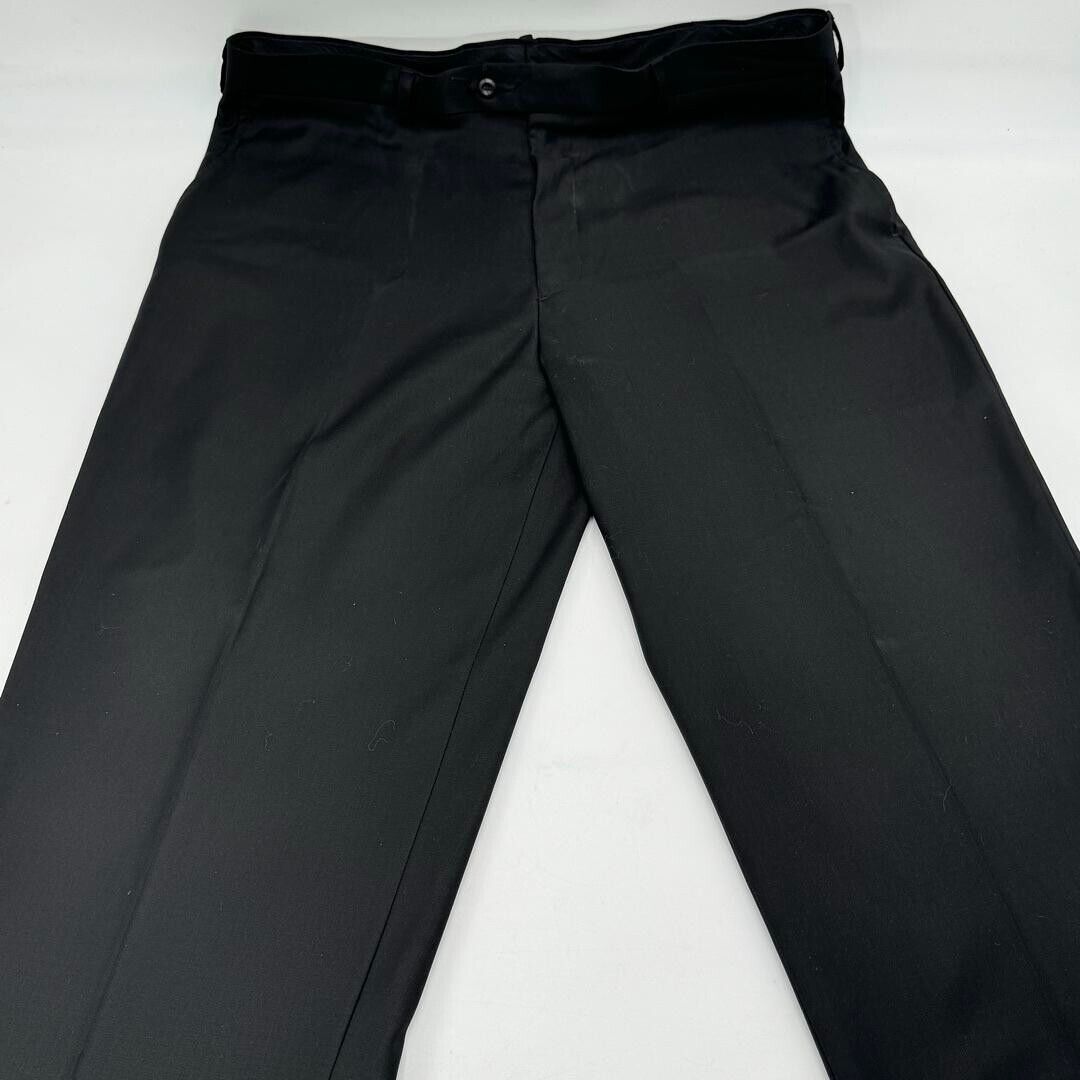 Covington Dark Gray Polyester Blend Dress Pants Mens 38x30