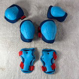 Kids Blue Durable Protective Gear - Knee, Elbow & Wrist Pads For Outdoor Sports