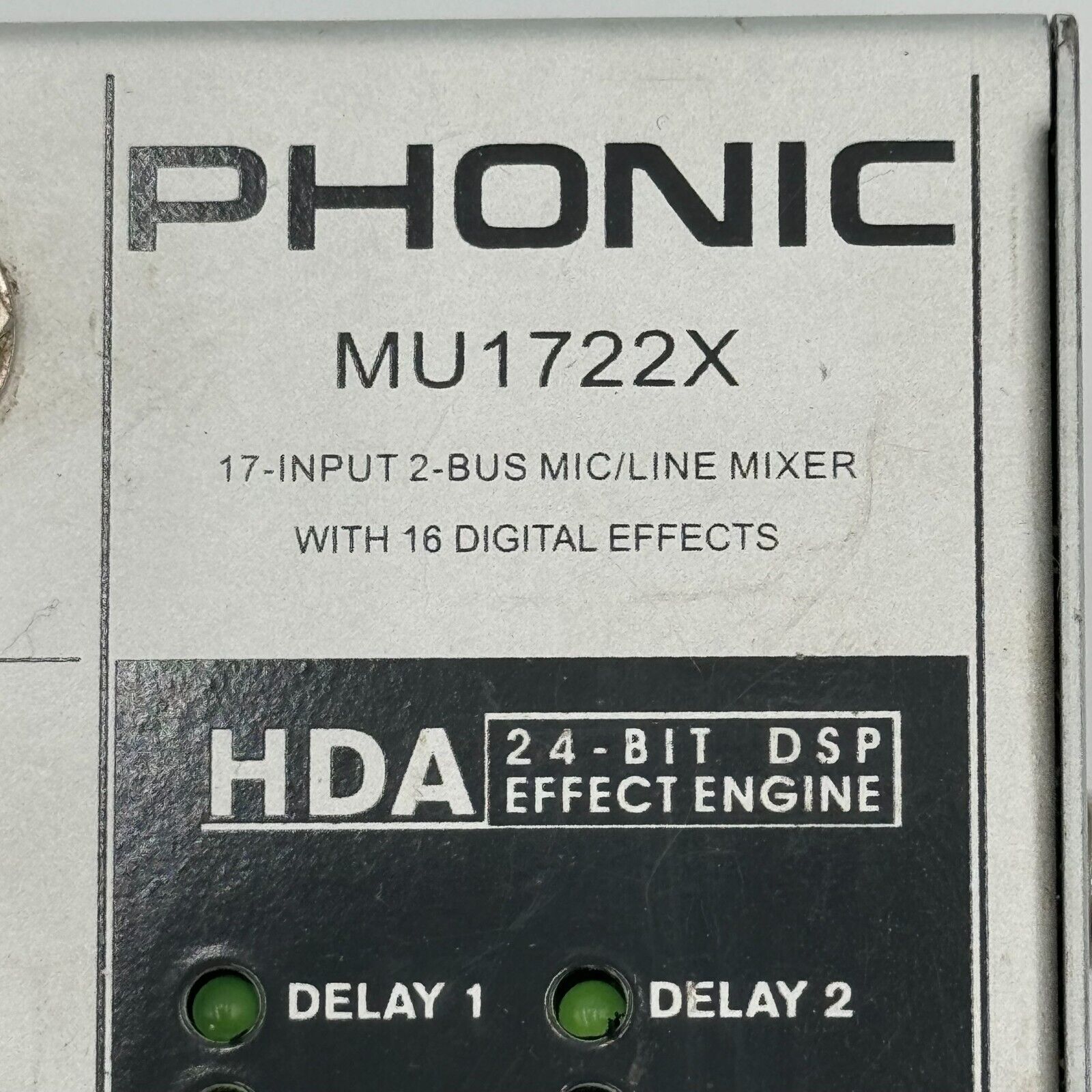 PHONIC MU1722X 17- INPUT 2-BUS MIC/LINE MIXER WITH 16 DIGITAL EFFECTS Grey 12x14