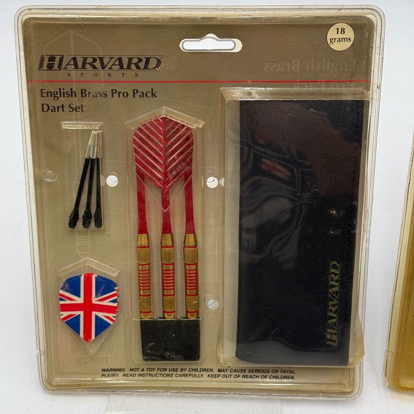 2 New Sealed HARVARD SPORTS English Brass Pro 3 Pack Dart Set 18 Gram Vintage