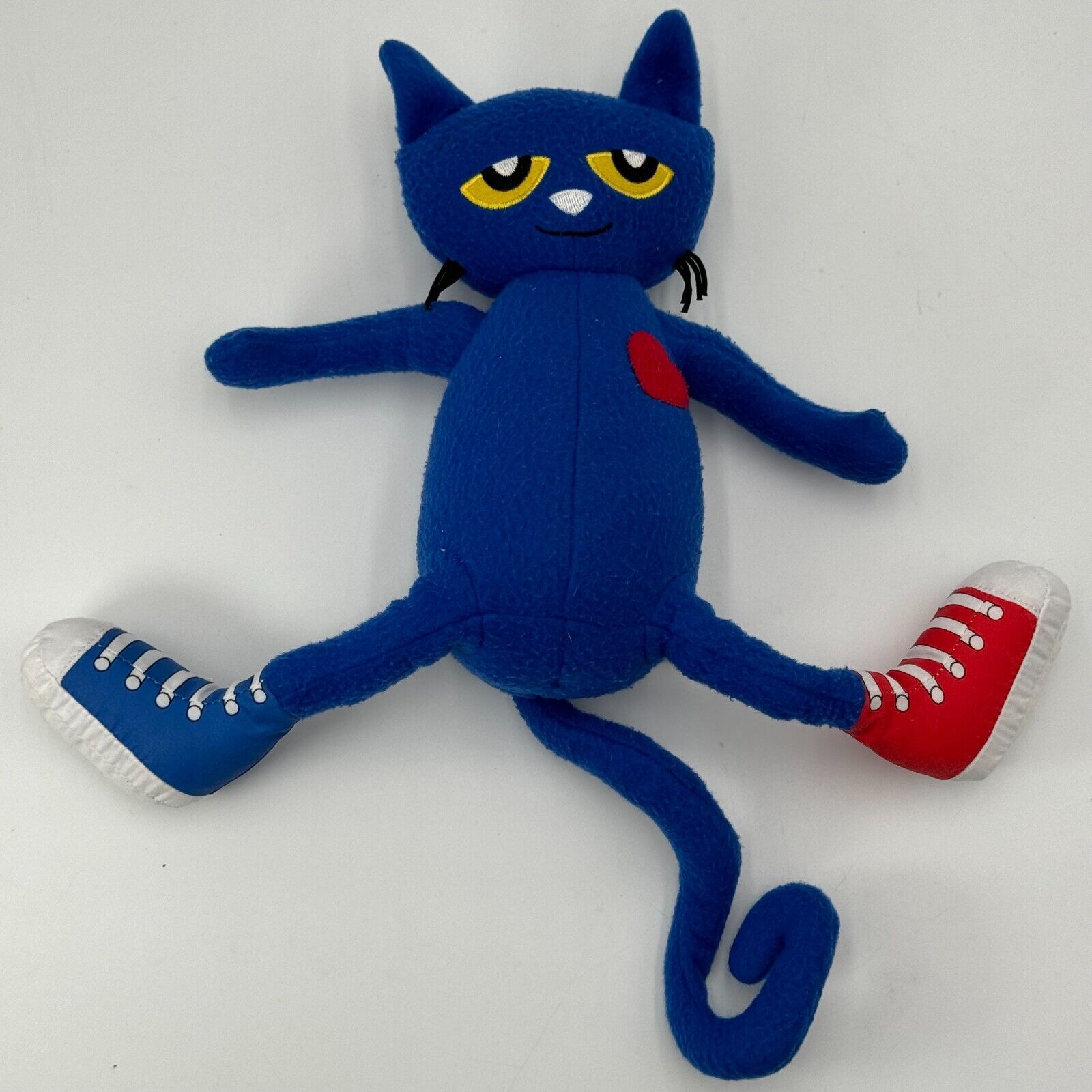 Pete the Cat 13" Plush Red Heart Shoe Curly Tail Blue Cat James Dean Merrymakers