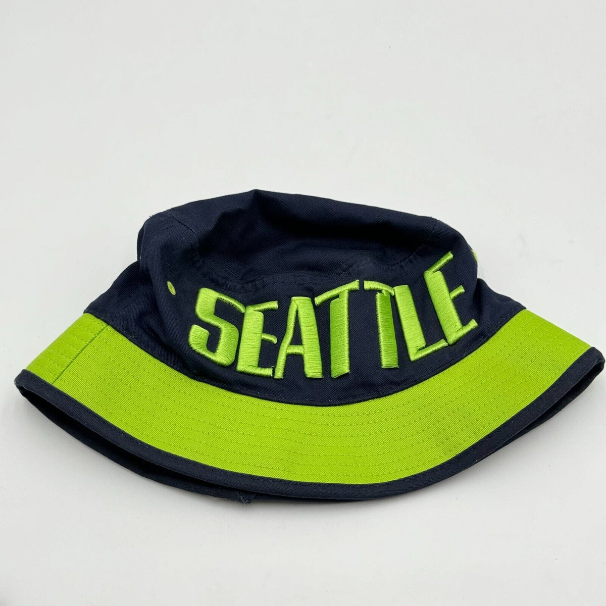 Seattle Seahawks Fan Merch Green Blue Bucket Hat Premium 100% Cotton One Size