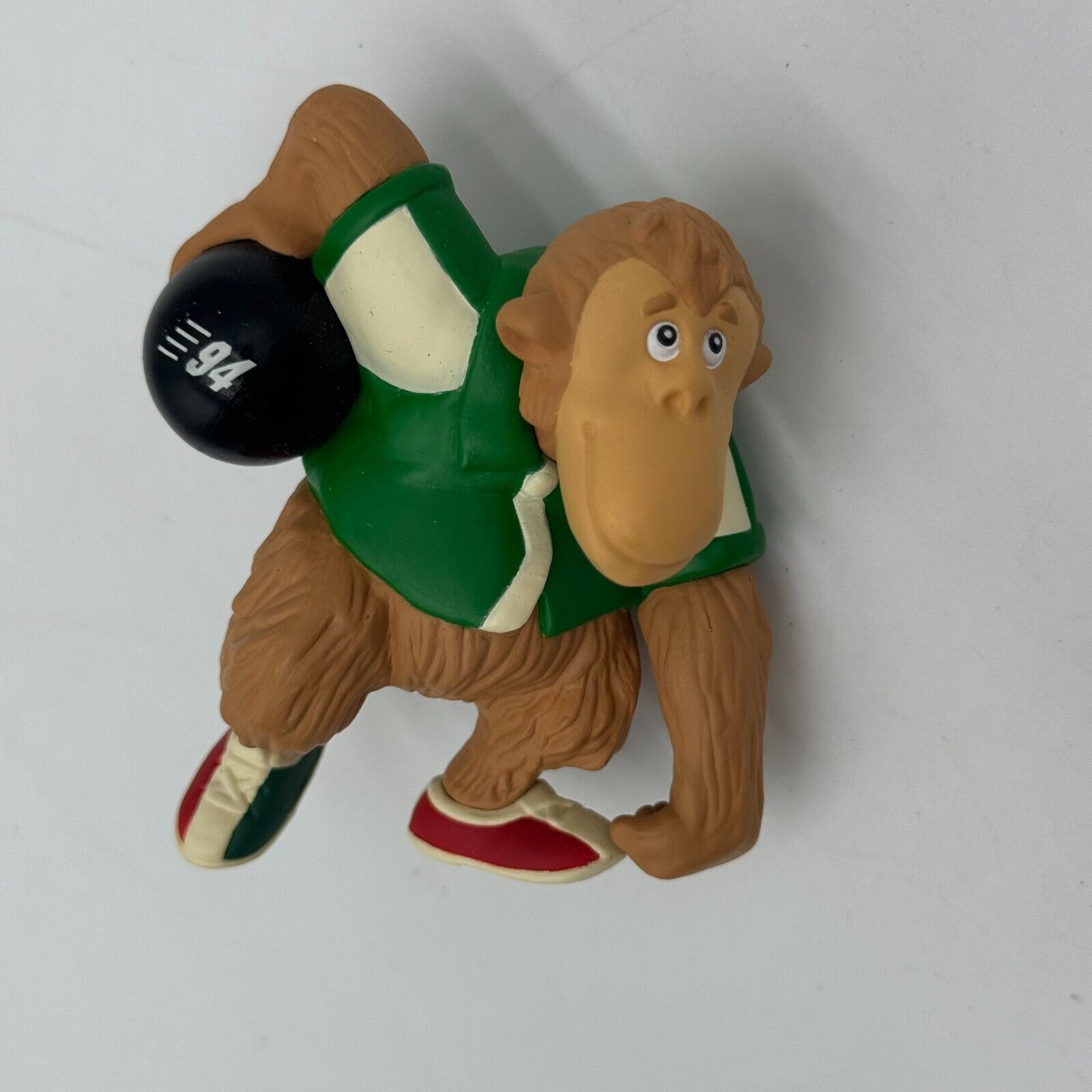 It’s A Strike Bowling Ape Christmas Ornament Santa Claus Lane Vintage NIB 1994