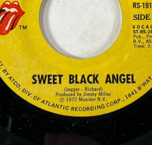 The Rolling Stones - Sweet Black Angel / Tumbling Dice 45RPM 7” Single Vinyl
