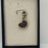 Bob Siemon Designs "I Love You" Engraved Heart Shaped Silver Charm Pendant